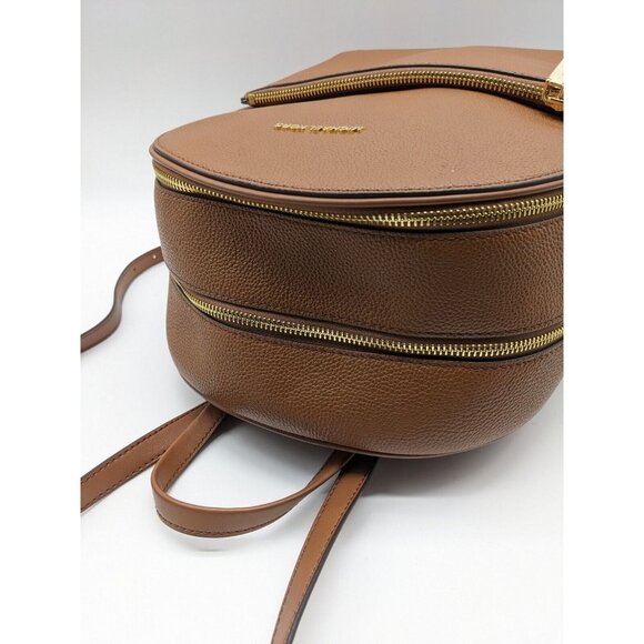 MICHAEL KORS Adina pebbled leather women's large backpack -LUGGAGE/ BROWN - Picture 6 of 9